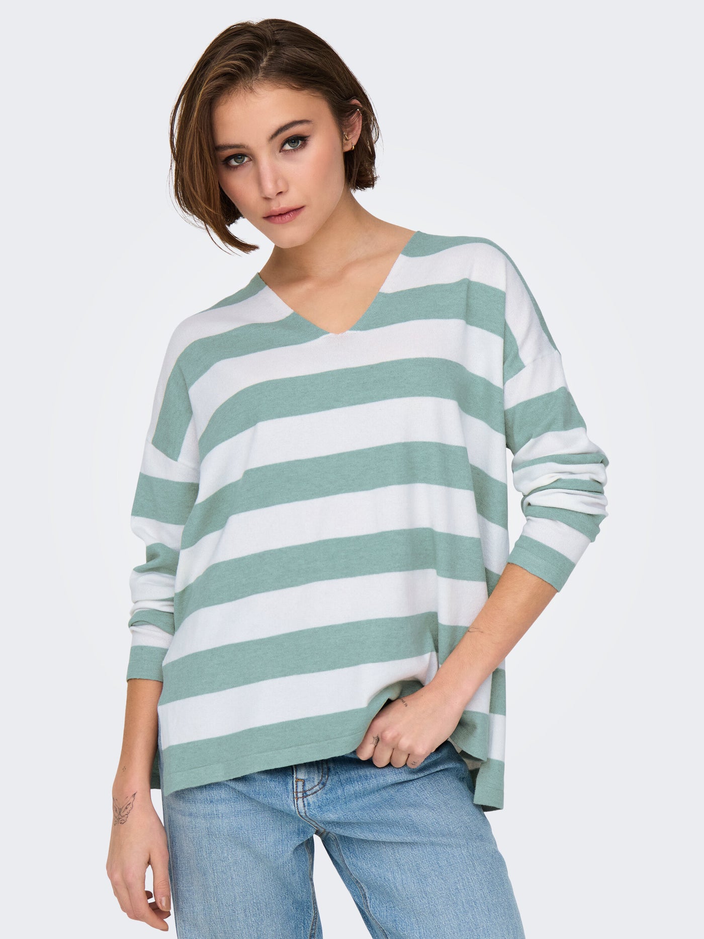 ONLY Sage Stripe Amalio Knit