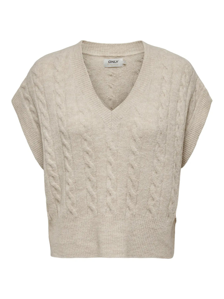 ONLY Oatmeal Melody Knit Vest