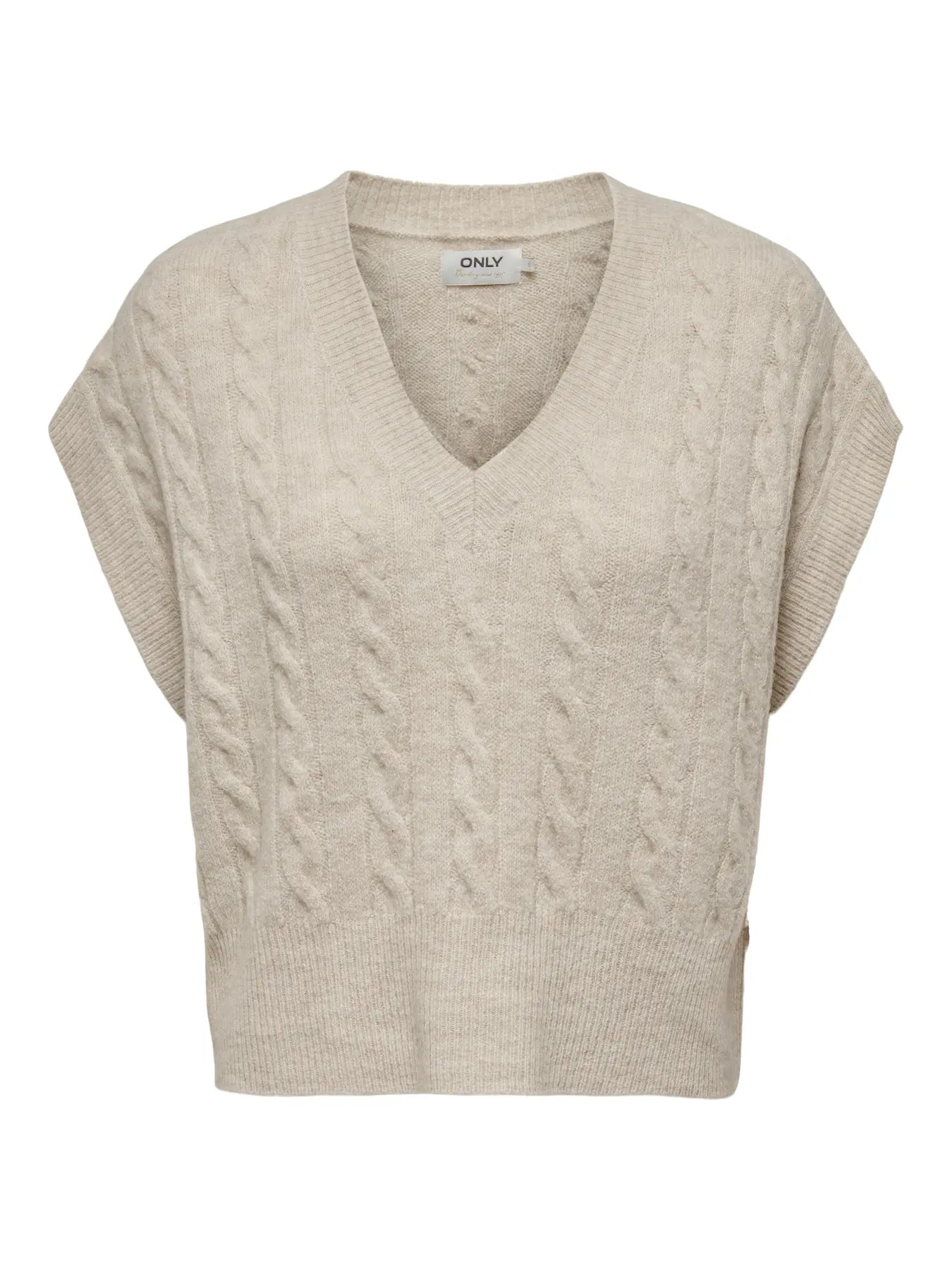 ONLY Oatmeal Melody Knit Vest