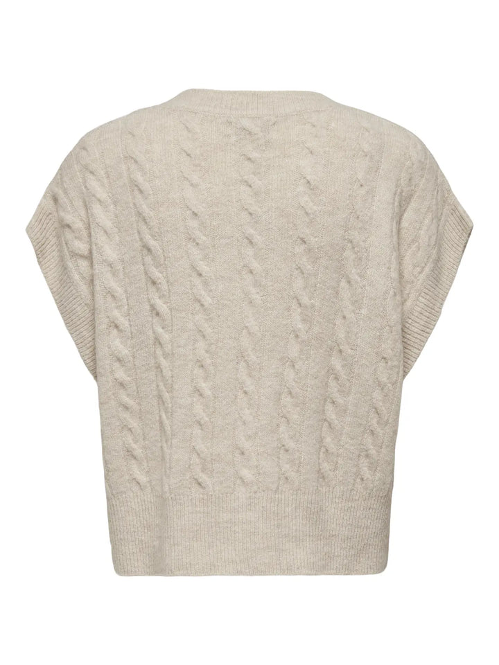ONLY Oatmeal Melody Knit Vest