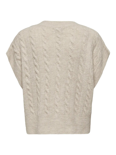 ONLY Oatmeal Melody Knit Vest