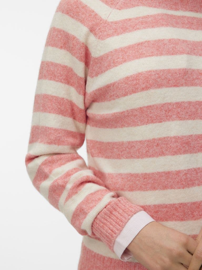 Vero Moda Coral Striped Doffy Knit