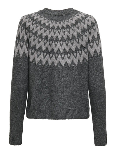 ONLY Grey Glitter Zig Zag Knit