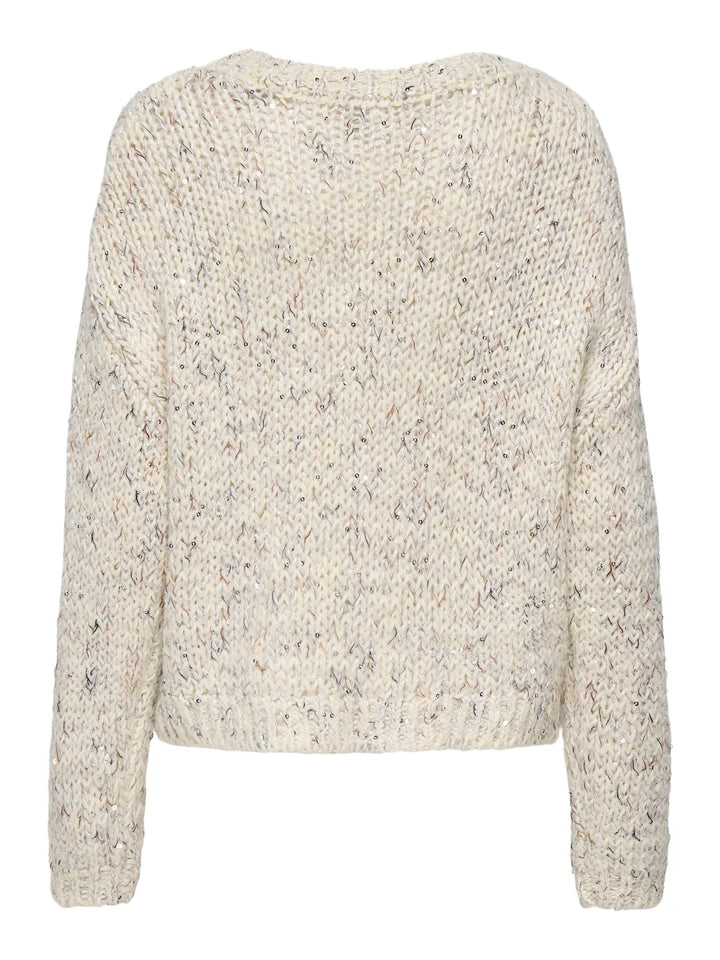 ONLY Cream & Sequin Chunky Knit