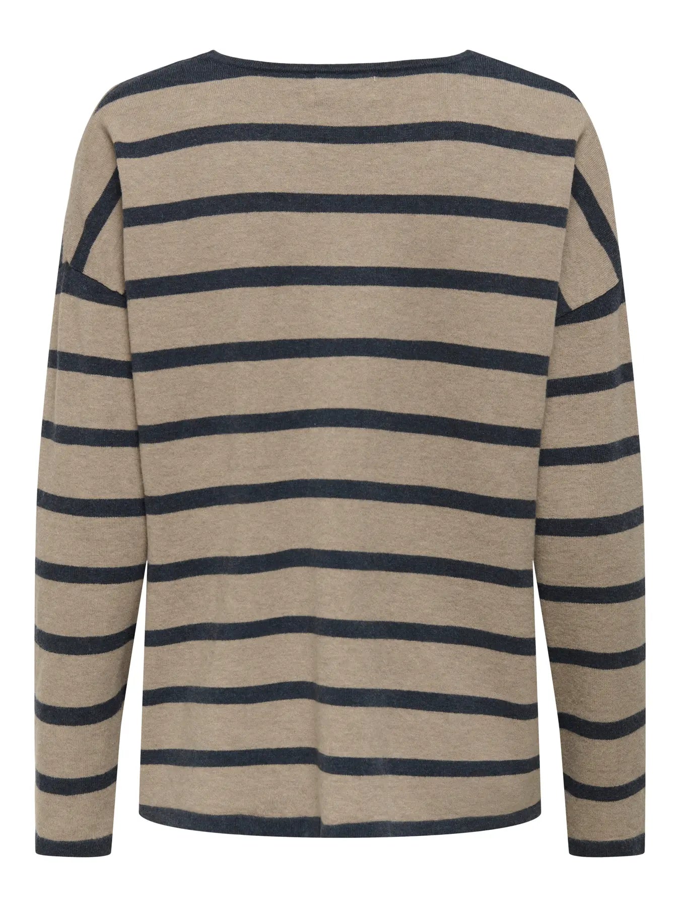ONLY Taupe Stripe Amalio Knit