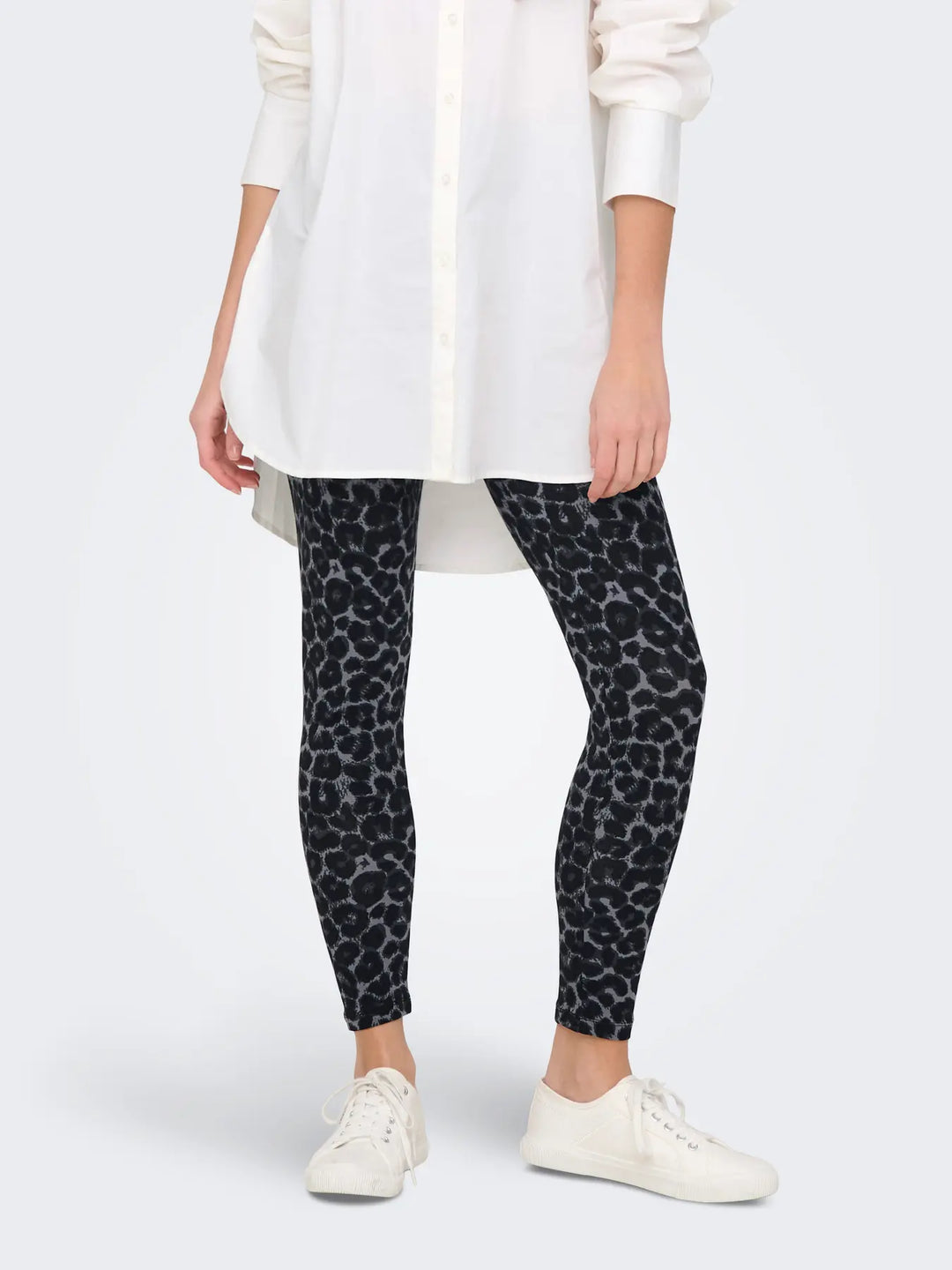 Steel Grey Leopard Charlotte Leggings