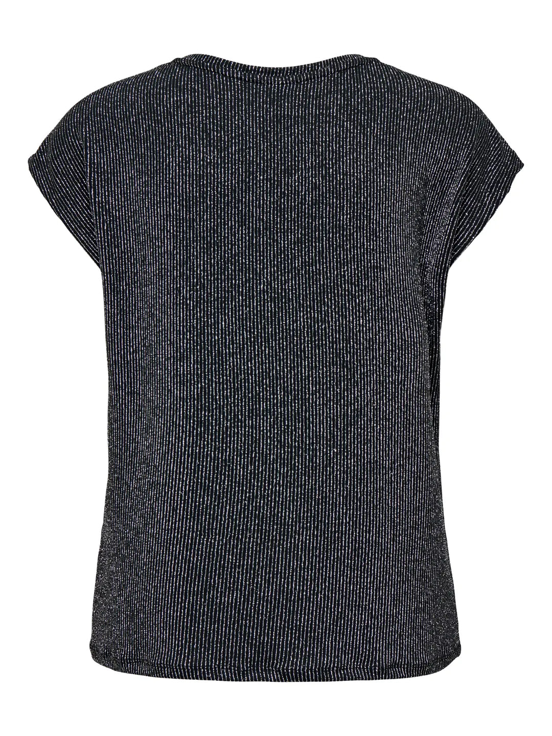 ONLY Silver Stripe Glitter S/S Top