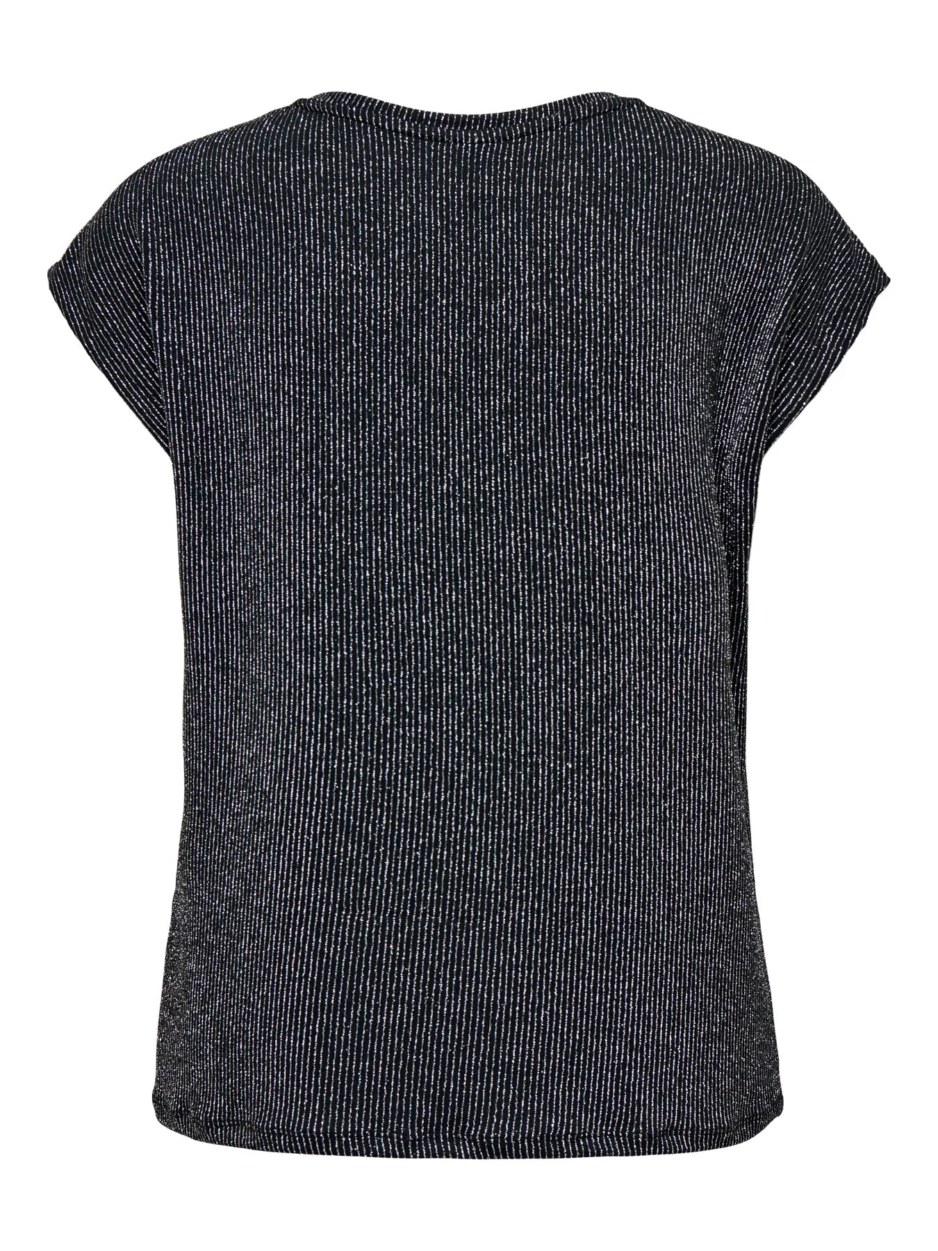 ONLY Silver Stripe Glitter S/S Top