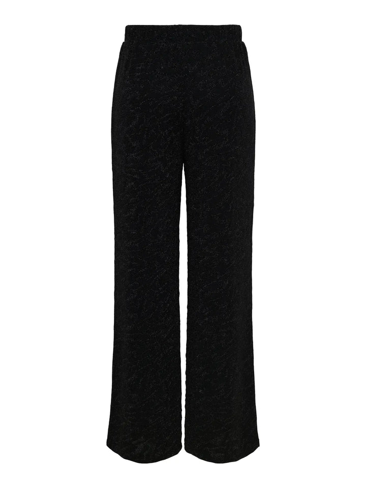 ONLY Black Zebra Glitter Trousers