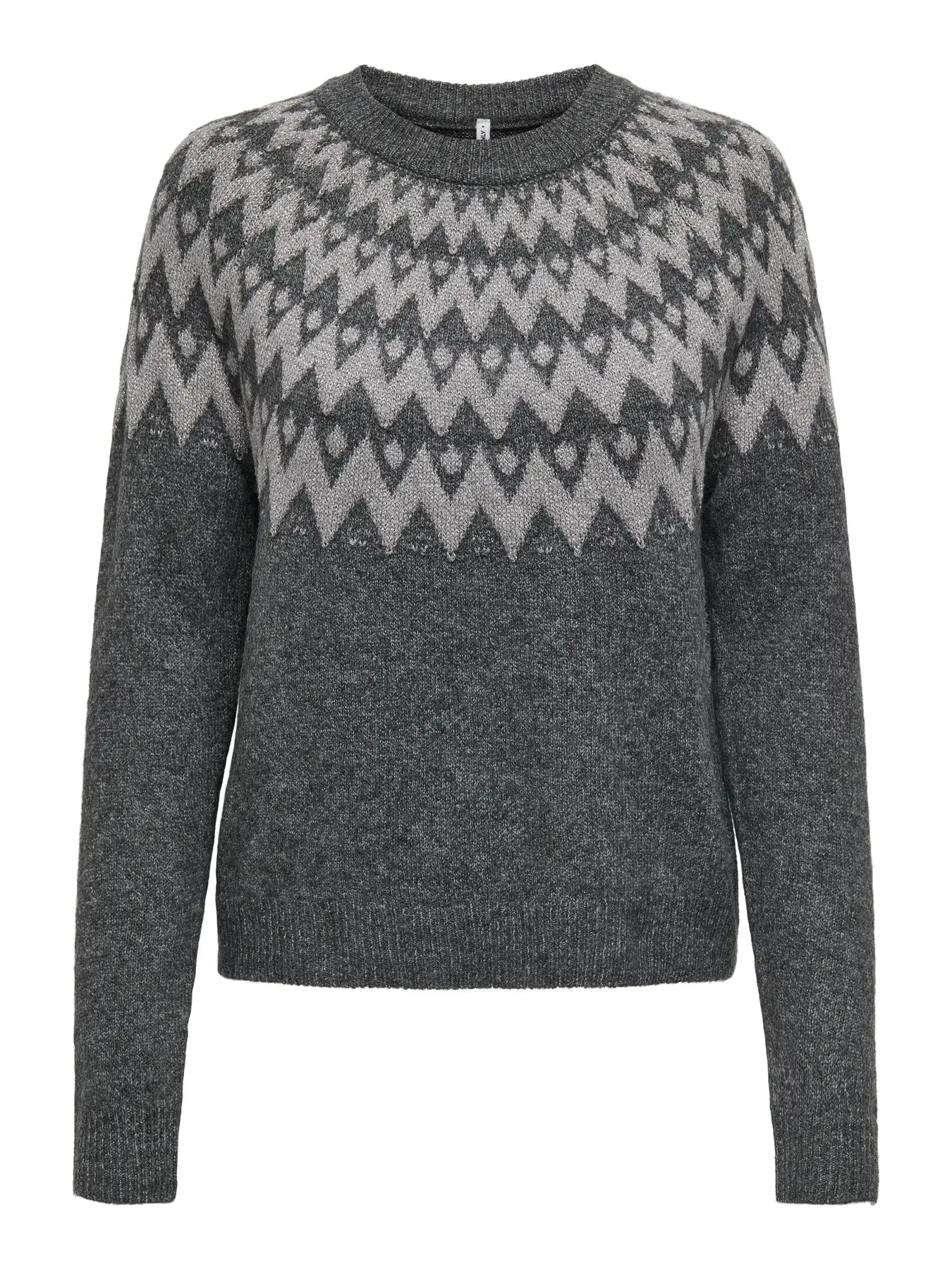 ONLY Grey Glitter Zig Zag Knit