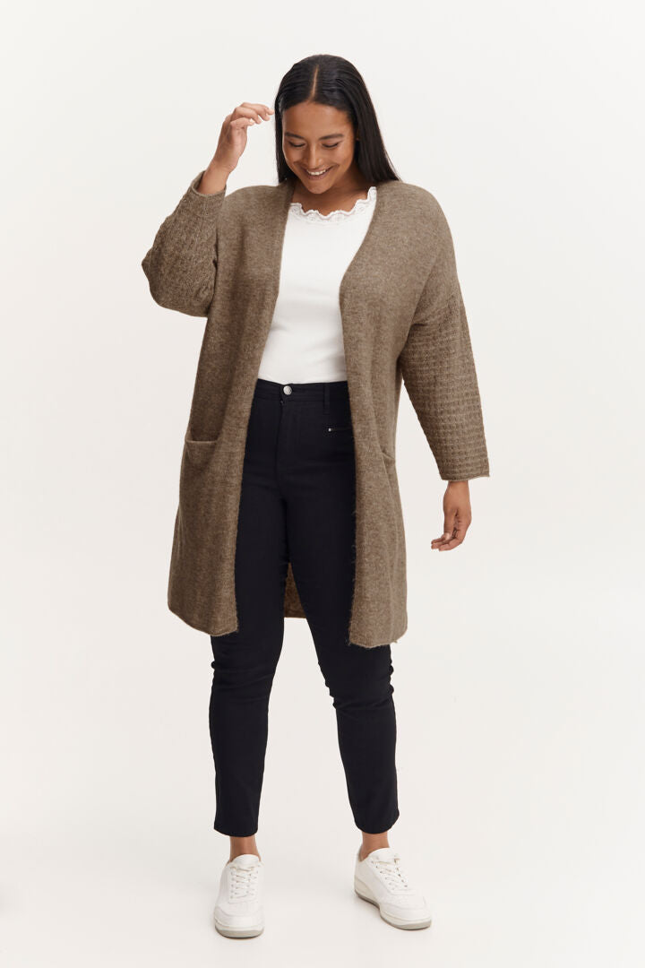 Fransa+ Taupe Sandy Cardigan