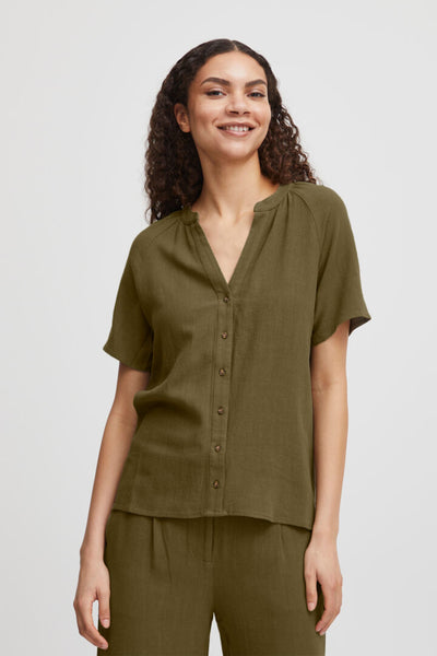 Byoung Khaki Johanna Blouse