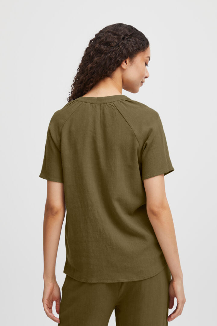 Byoung Khaki Johanna Blouse