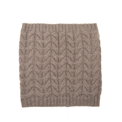 Taupe Cable Knit Snood