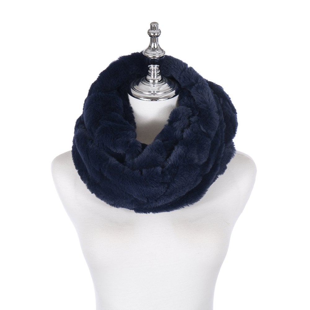 Navy Faux Fur Snood