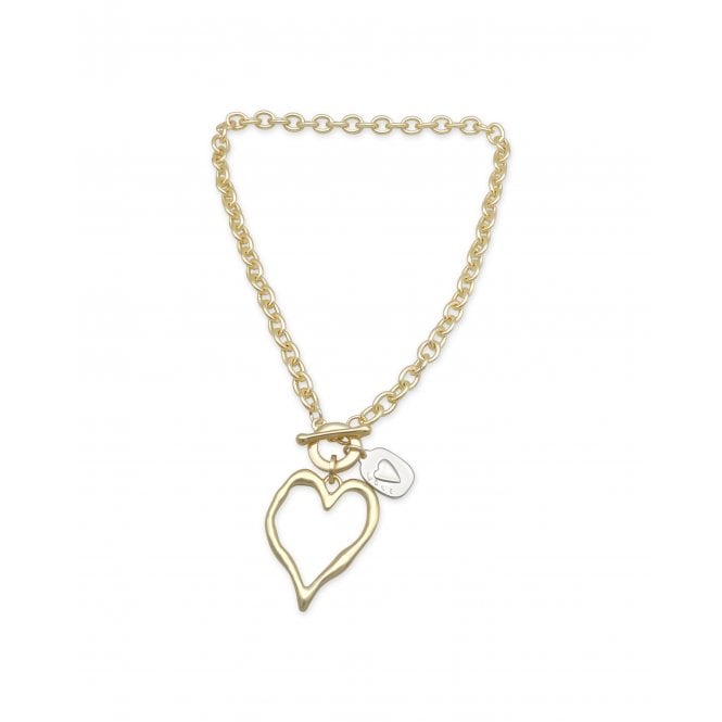 Gold Open Heart Necklace