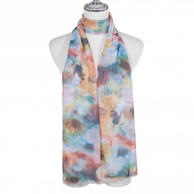 Multi Watercolour Lightweight Scarf