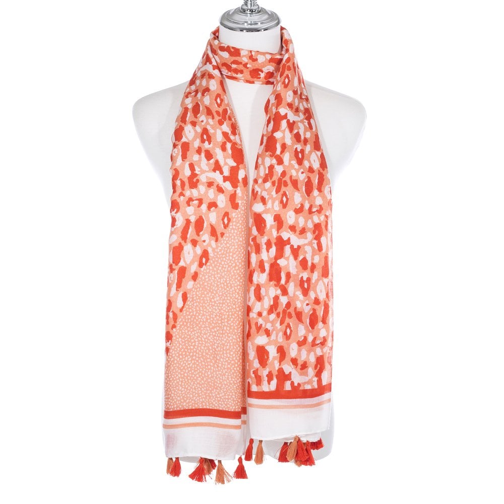Orange Tassel Scarf