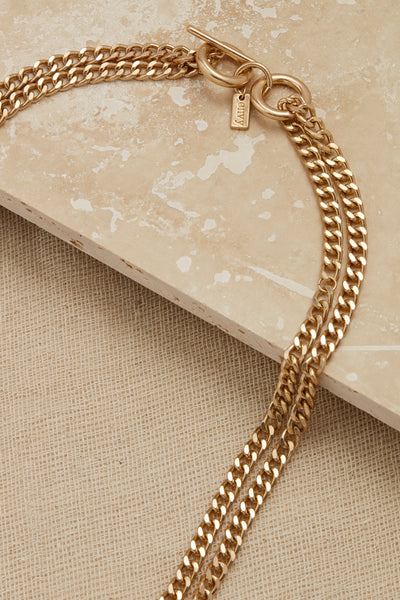 Gold & Clear Large Link Necklace