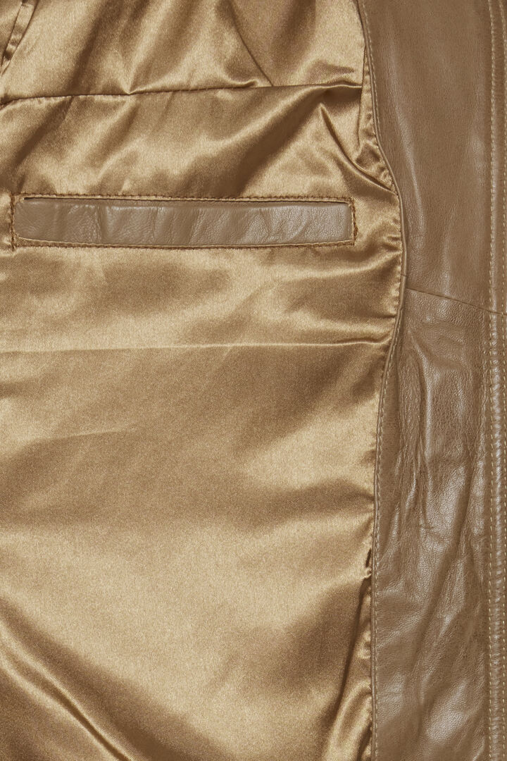 Fransa Tan Leather Jacket