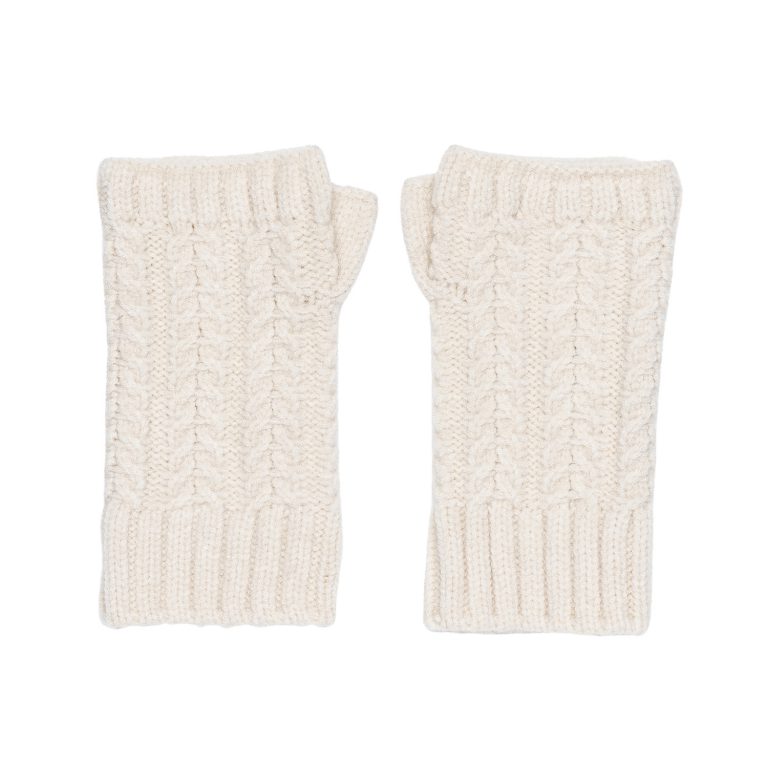 Cream Cable Knit Hand Warmers