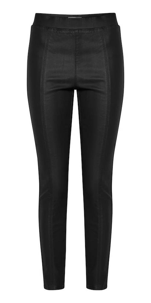 Black Faux Leather Trousers