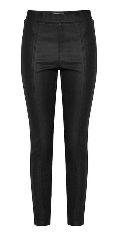 Black Faux Leather Trousers