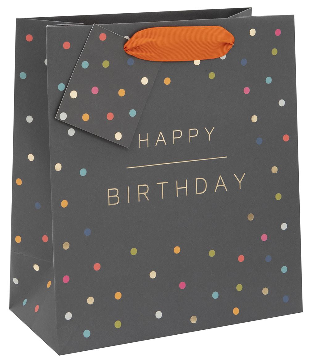 Spotty Happy Birthday Medium Gift Bag