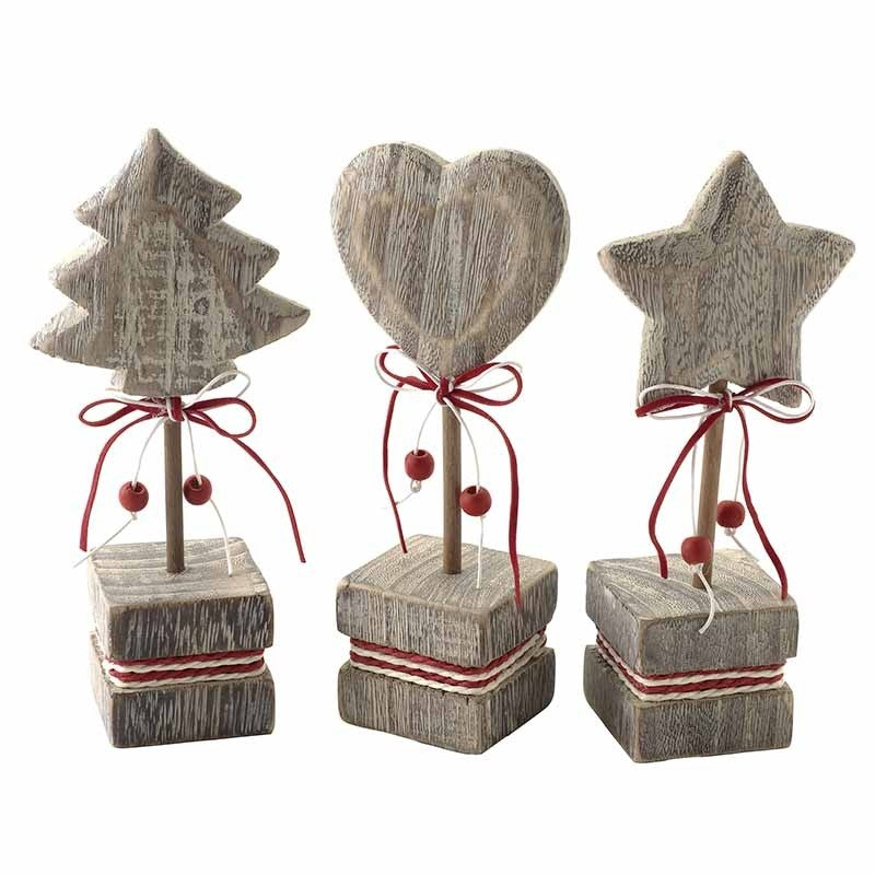 Wooden Heart, Tree or Star