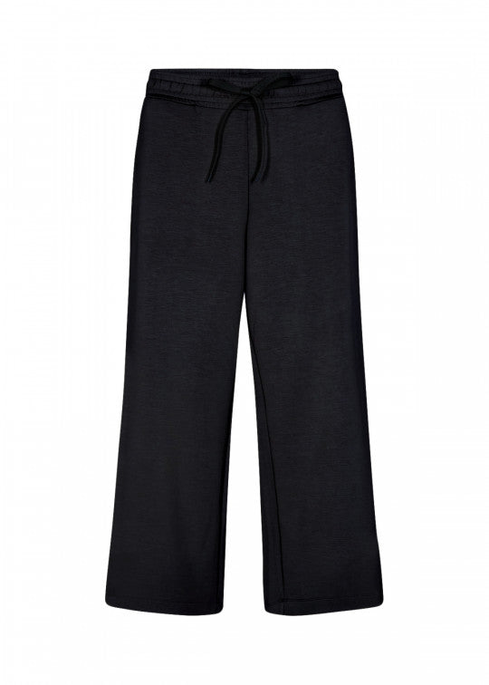 Black Wide Leg Banu 26 Crop Joggers