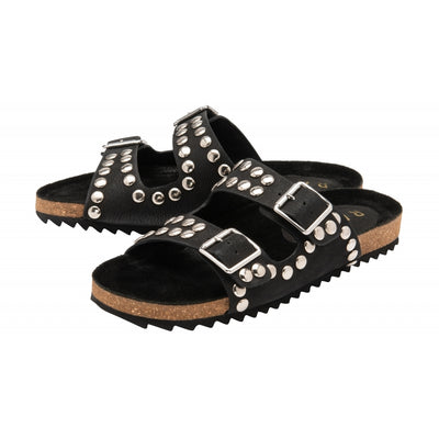 Ravel Black Leather Rossan Sandals