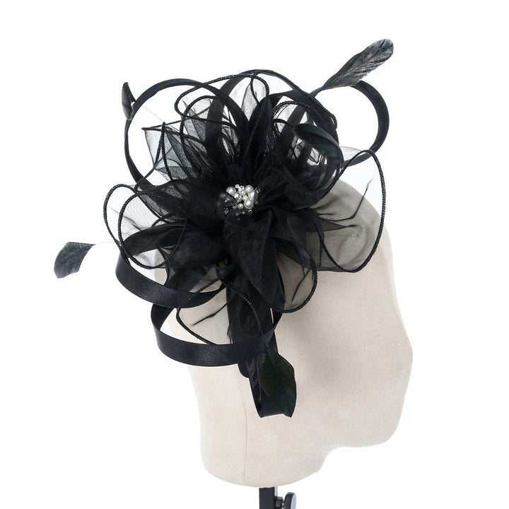 Black Pearl & Diamante Fascinator