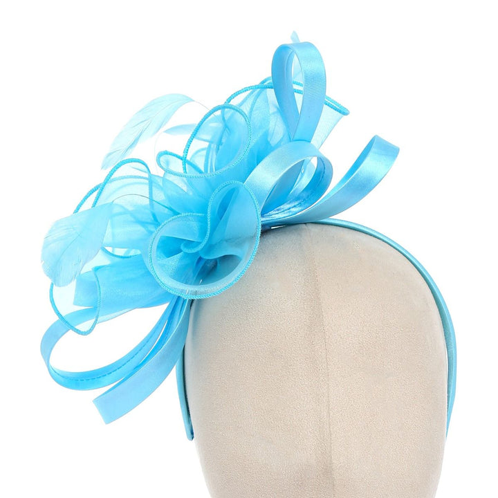 Turquoise Pearl & Diamante Fascinator