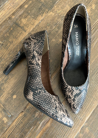 SALE Brown Snakeprint Heels