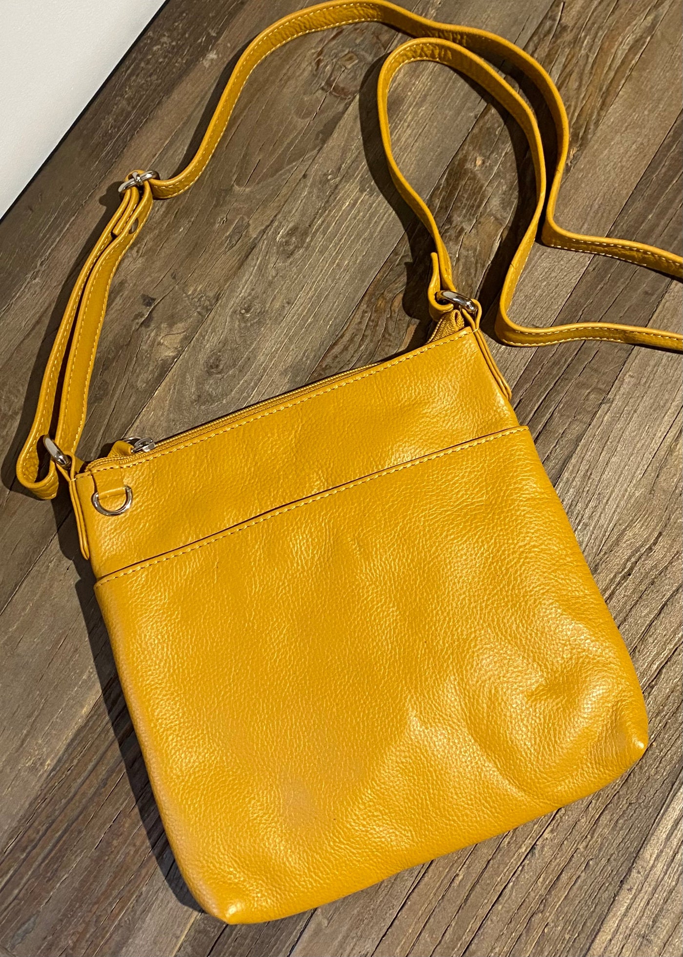 Mustard Romola Leather Bag