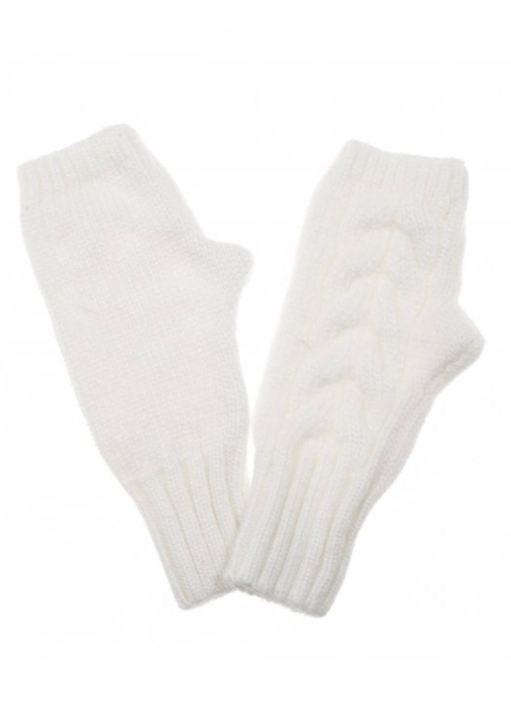 Winter White Cable Knit Hand Warmers