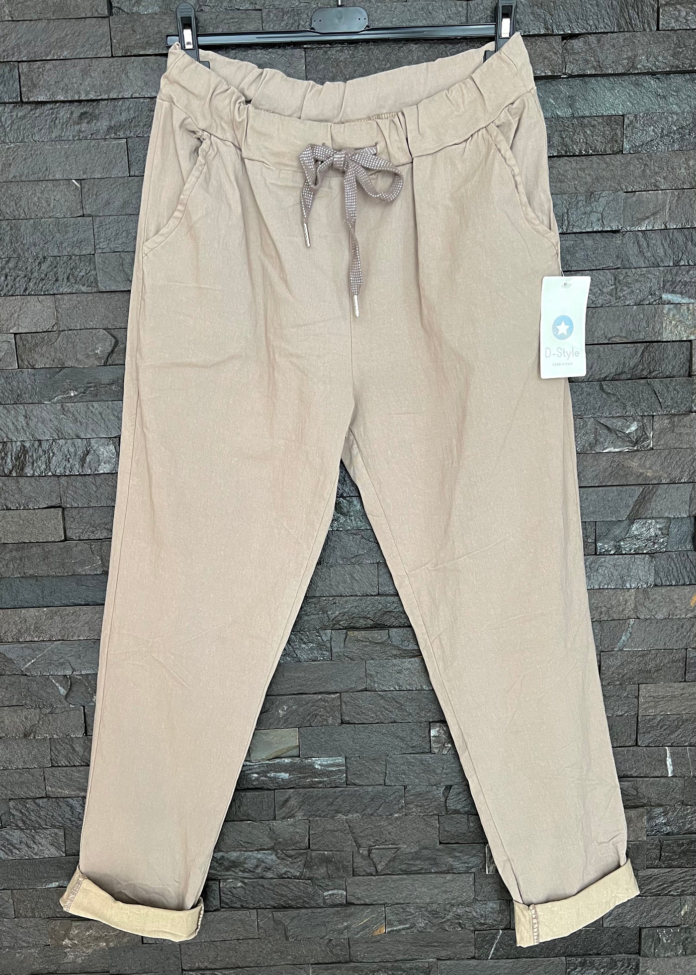 Plus Size Taupe Magic Trousers