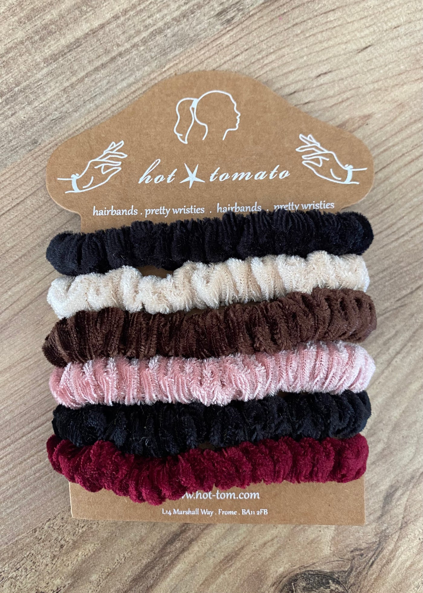 Soft Hair Scrunchies - Card with 6