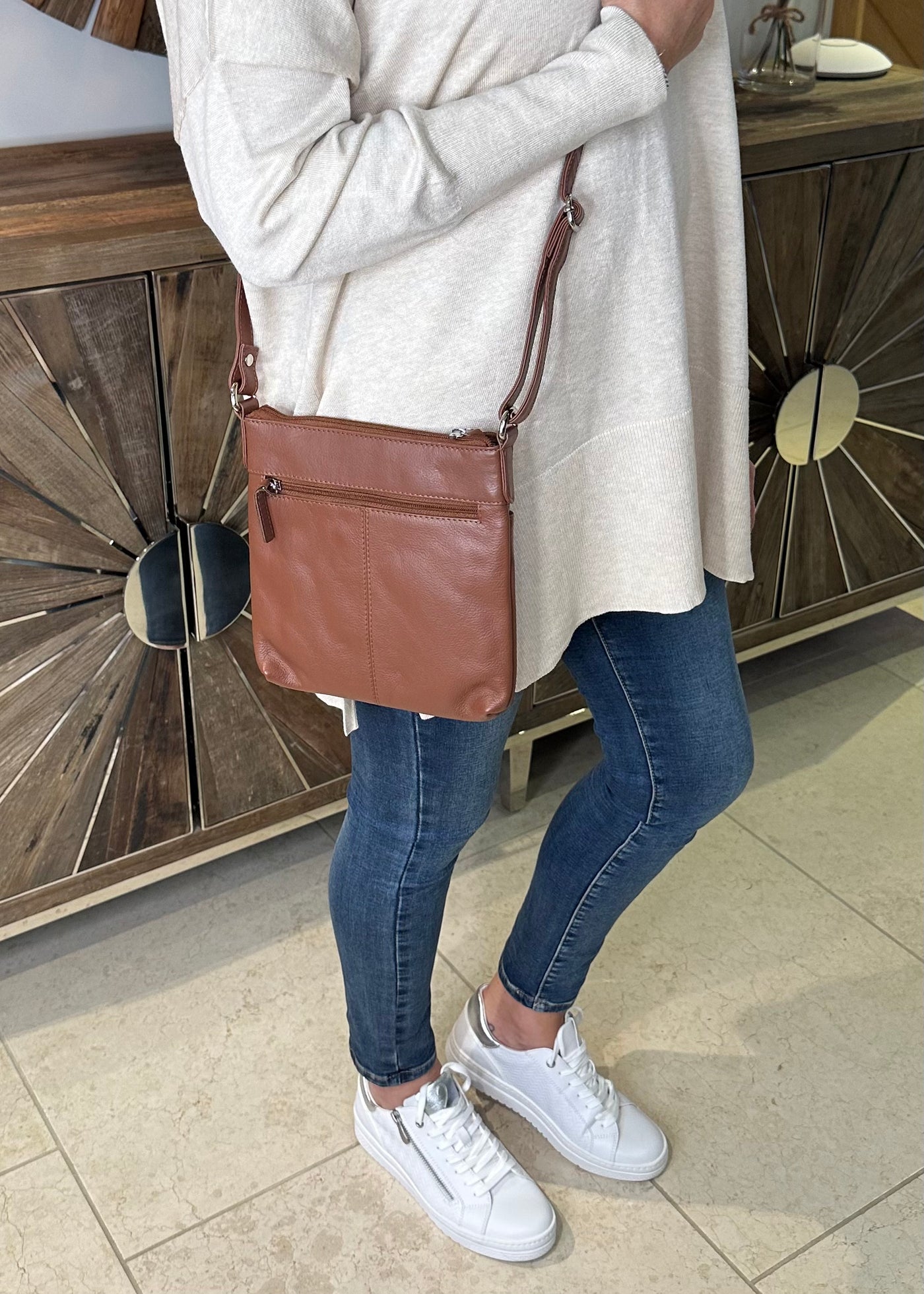 Brown Romola Leather Bag