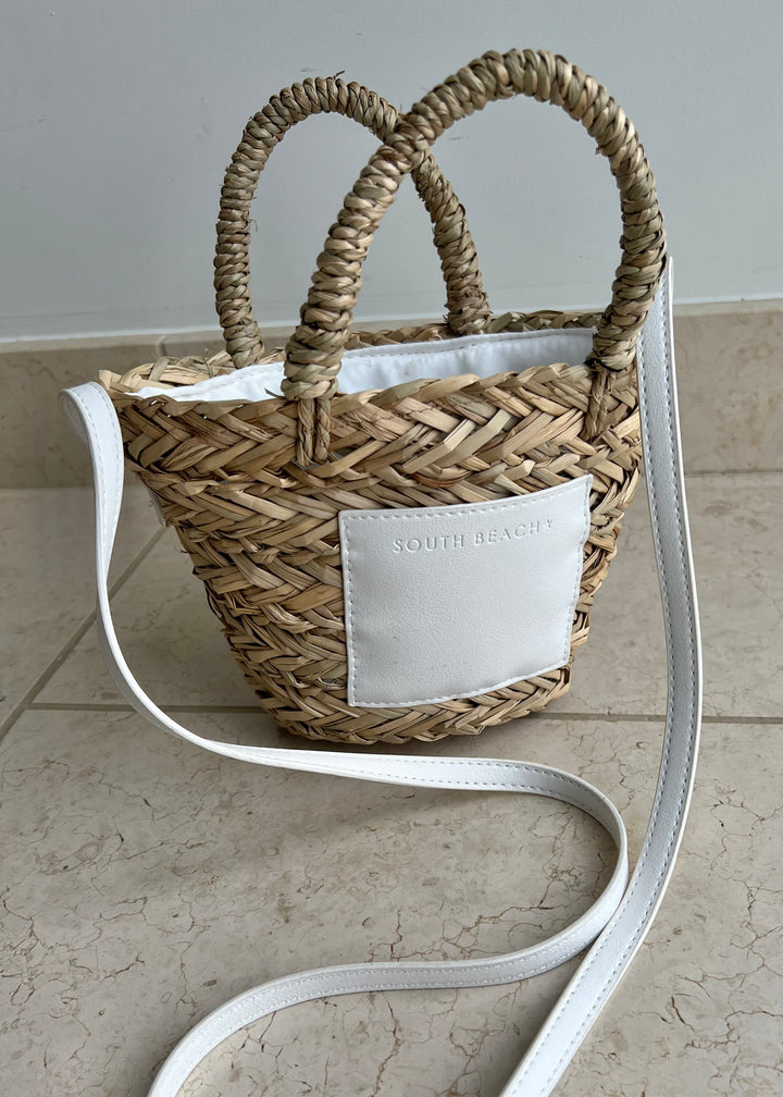 White SB Straw Bag