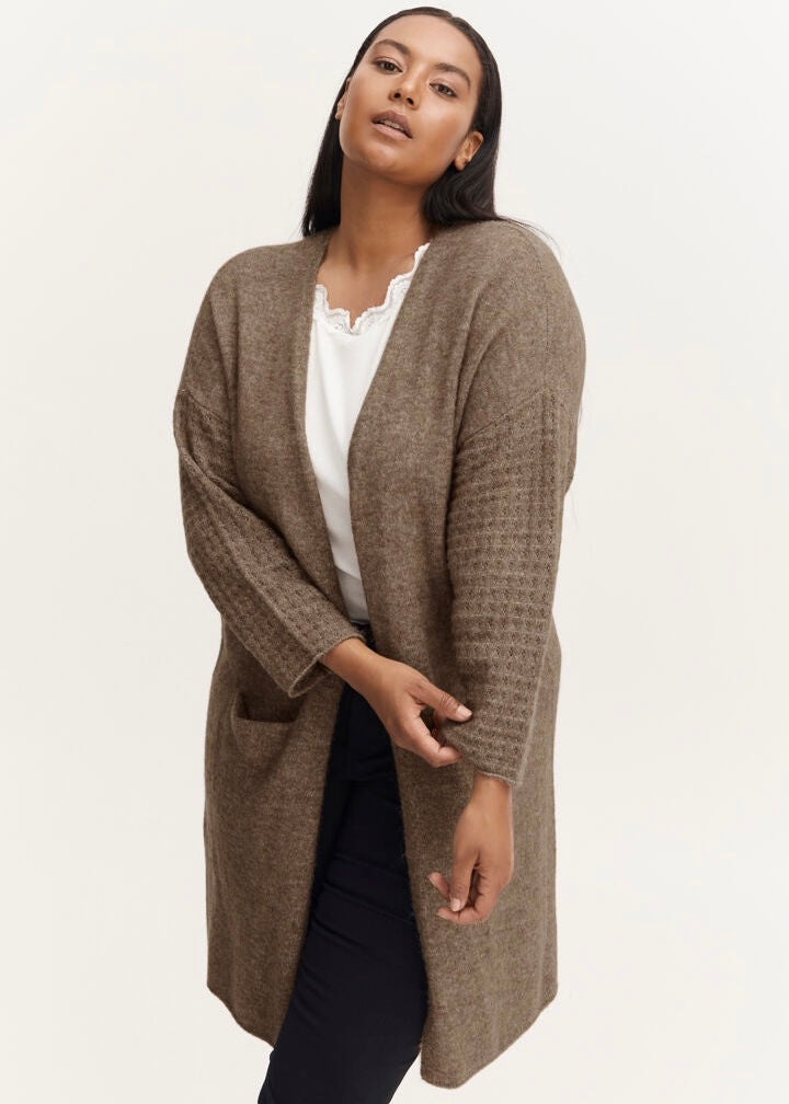 Fransa+ Taupe Sandy Cardigan