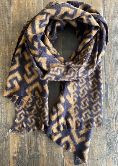 Tan & Brown CC Print Scarf