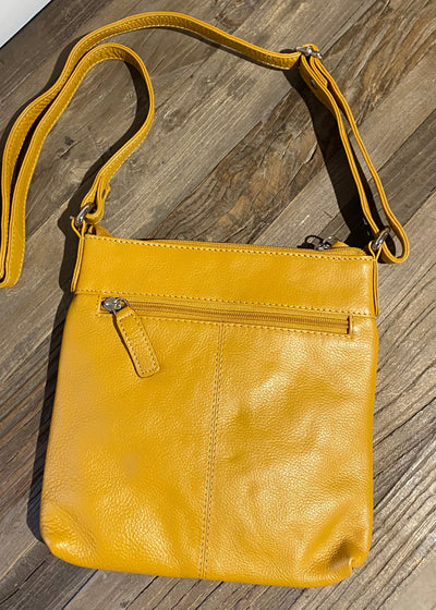Mustard Romola Leather Bag