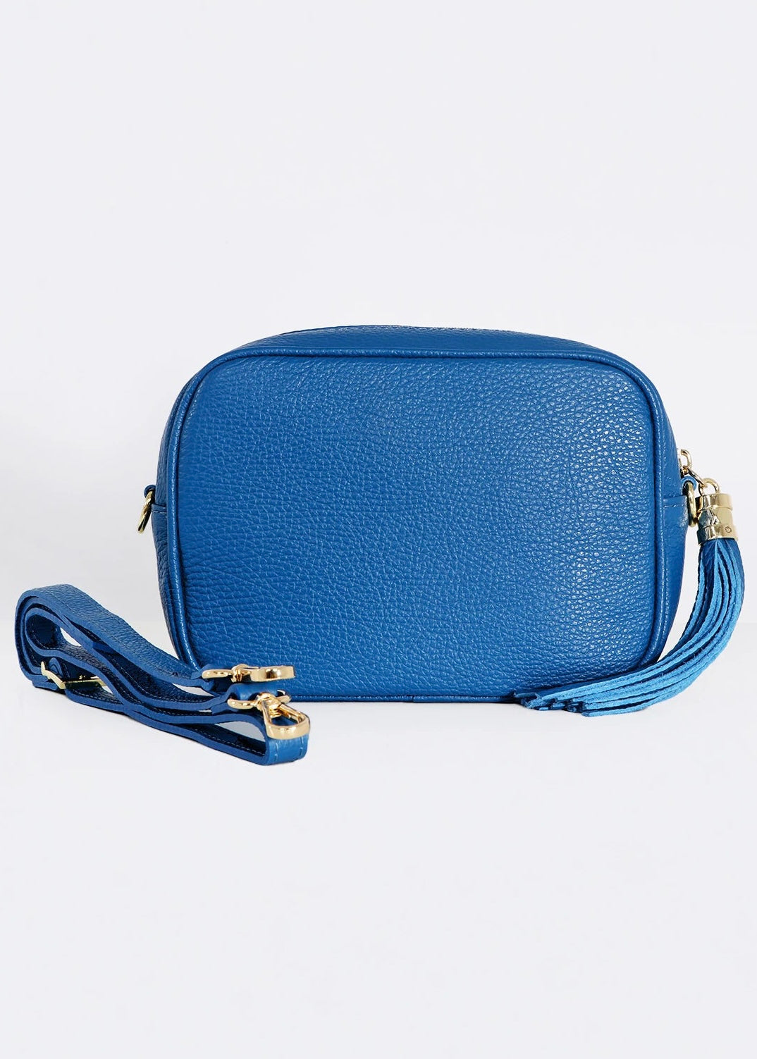 Royal Blue Leather Camera Bag