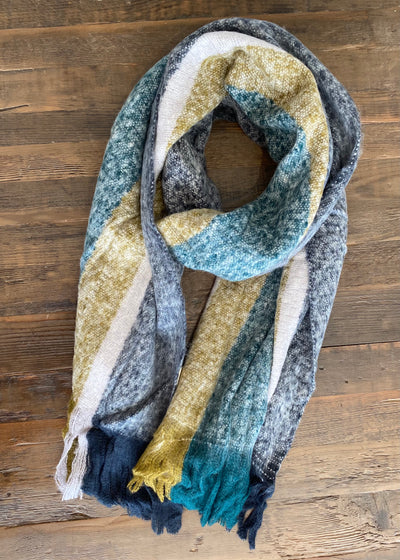 Blanket Scarf - Blue/Green