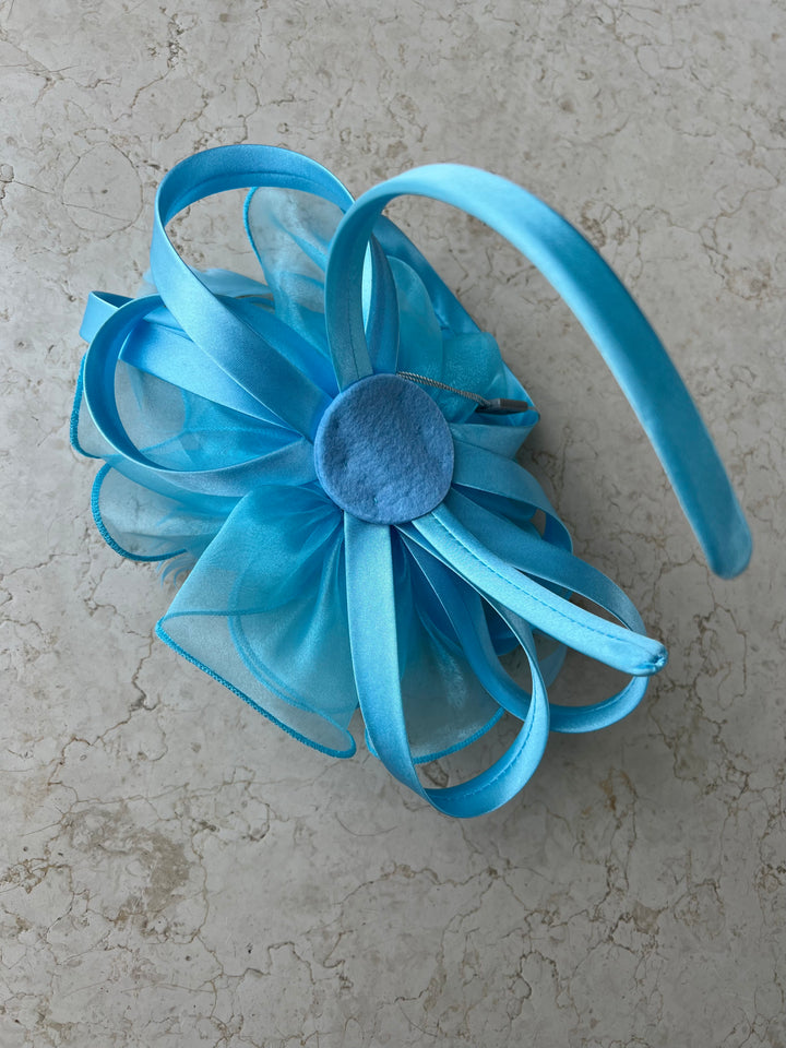 Turquoise Pearl & Diamante Fascinator