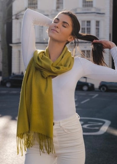 Lime Green Super Soft Pashmina Scarf