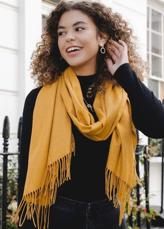 Mustard Super Soft Pashmina Scarf