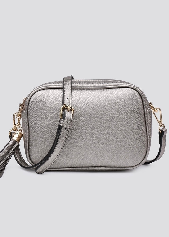Metallic Grey Elsie Cross-Body Bag