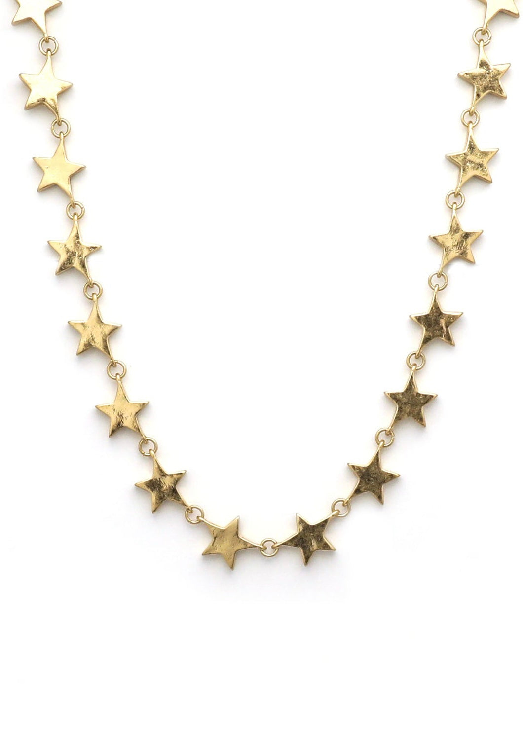 Gold Chunky Star Short Necklace